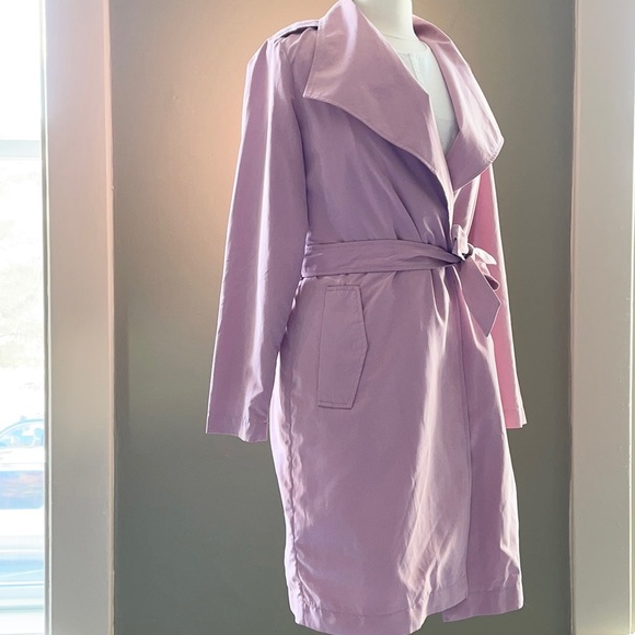 NWT VERO MODA Lightweight trench coat in pink Size M - Picture 4 of 13